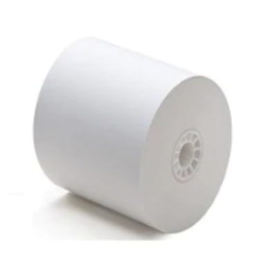 3″ X 165′ White 1-Ply Bond Receipt Paper Rolls (50 Rolls)